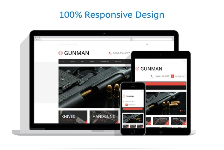 Gun Shop Responsive Shopify Theme #49340
