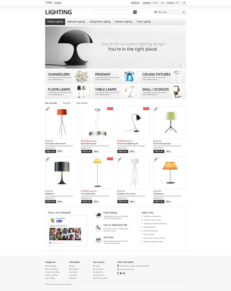 Lighting Interior PrestaShop Themes
