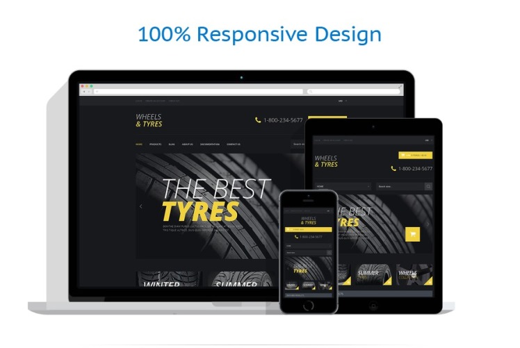 Wheels Tires Responsive Shopify Theme #49455