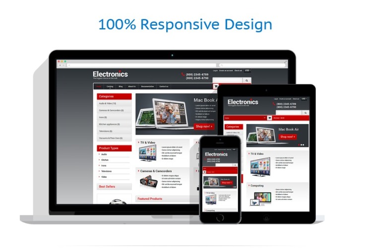 Electronics Store Responsive Shopify Theme #49518