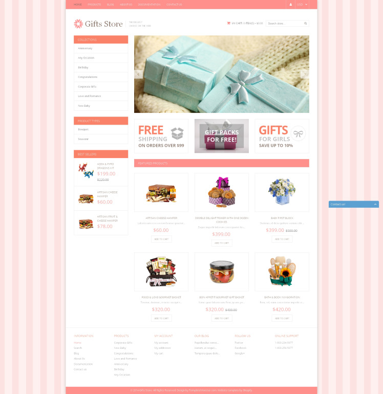 Gifts Store Responsive Shopify Theme #49590