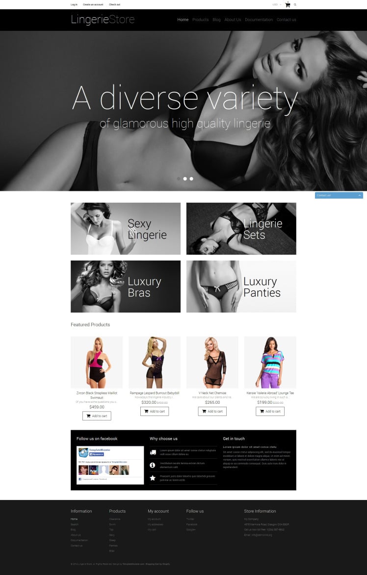 Lingerie Responsive Shopify Theme #49591