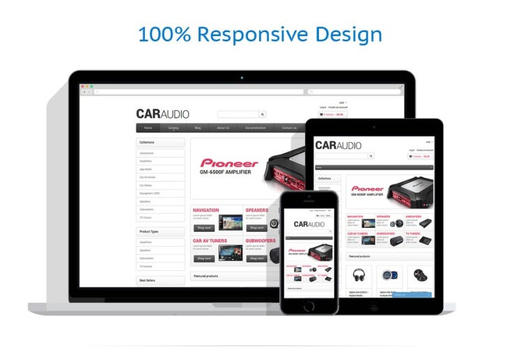 Car Audio Responsive Shopify Theme #49649