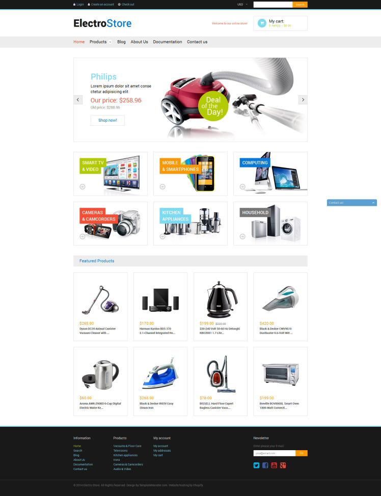 Electronics Store Responsive Shopify Theme #49651