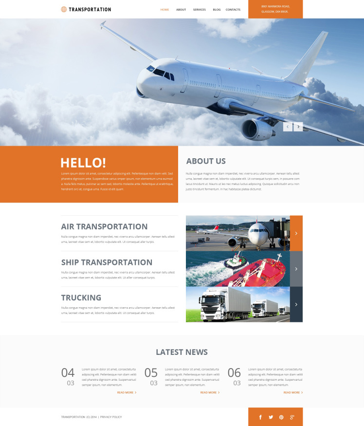 Freight Shipping Group Joomla Templates