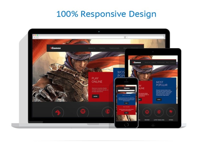 Games Responsive WordPress Theme #49627