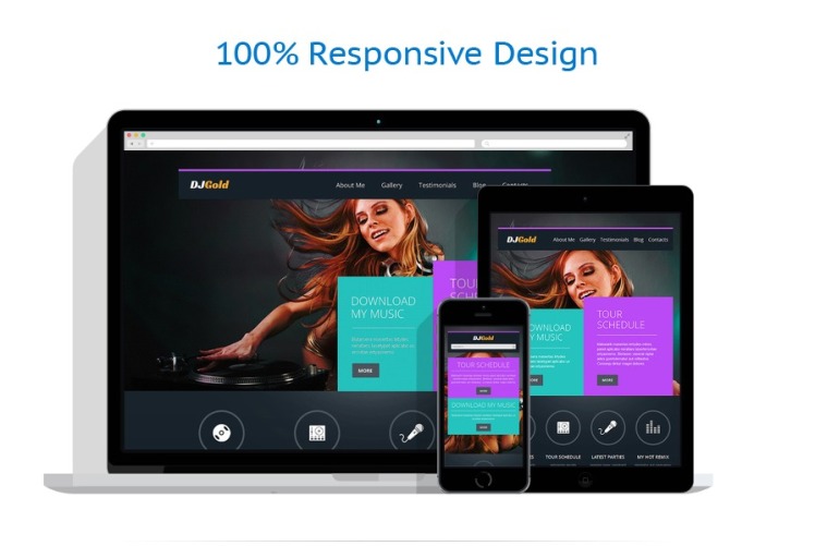 Music Responsive WordPress Theme #49630