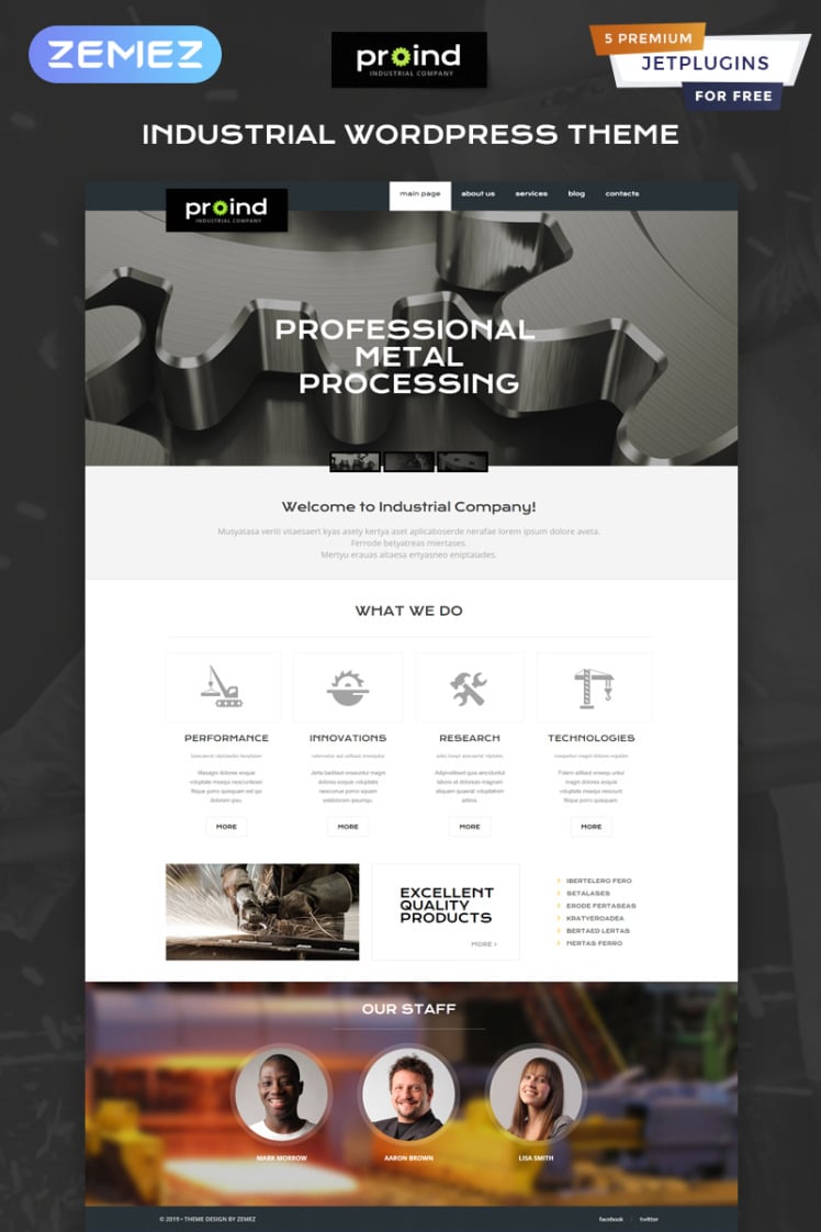 Proind Industrial Services Multipurpose Modern Elementor WordPress Themes