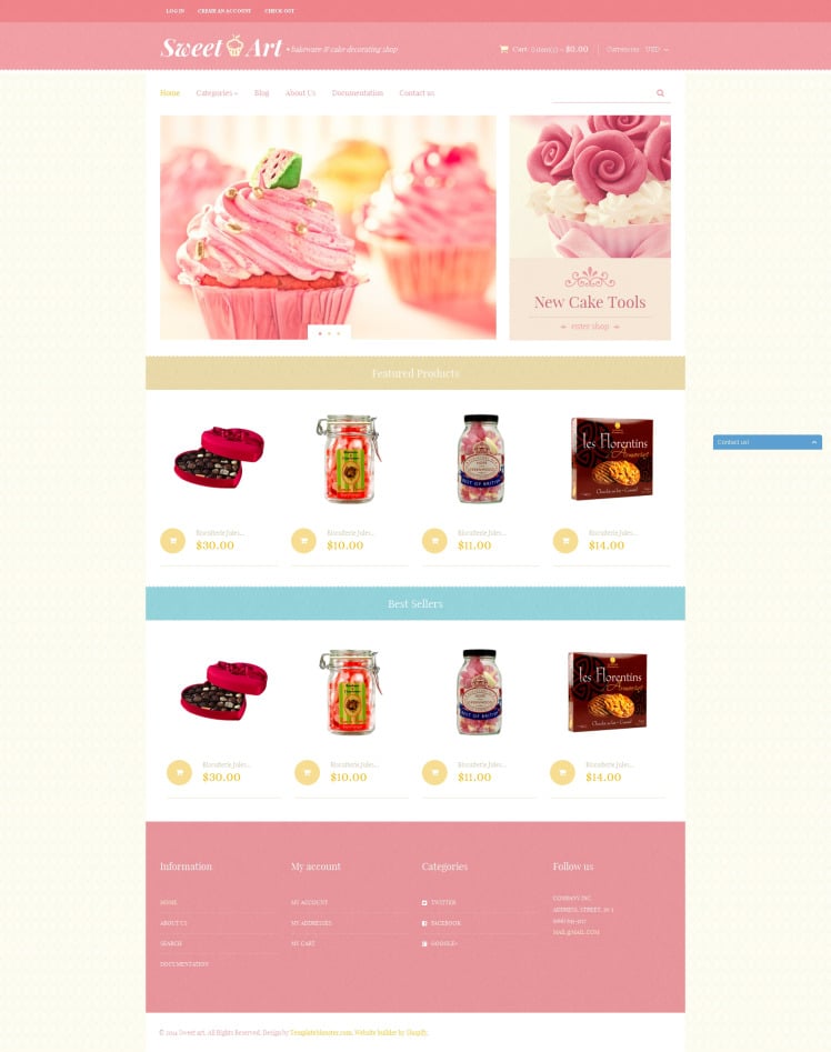 Sweet Shop Responsive Shopify Theme #49652
