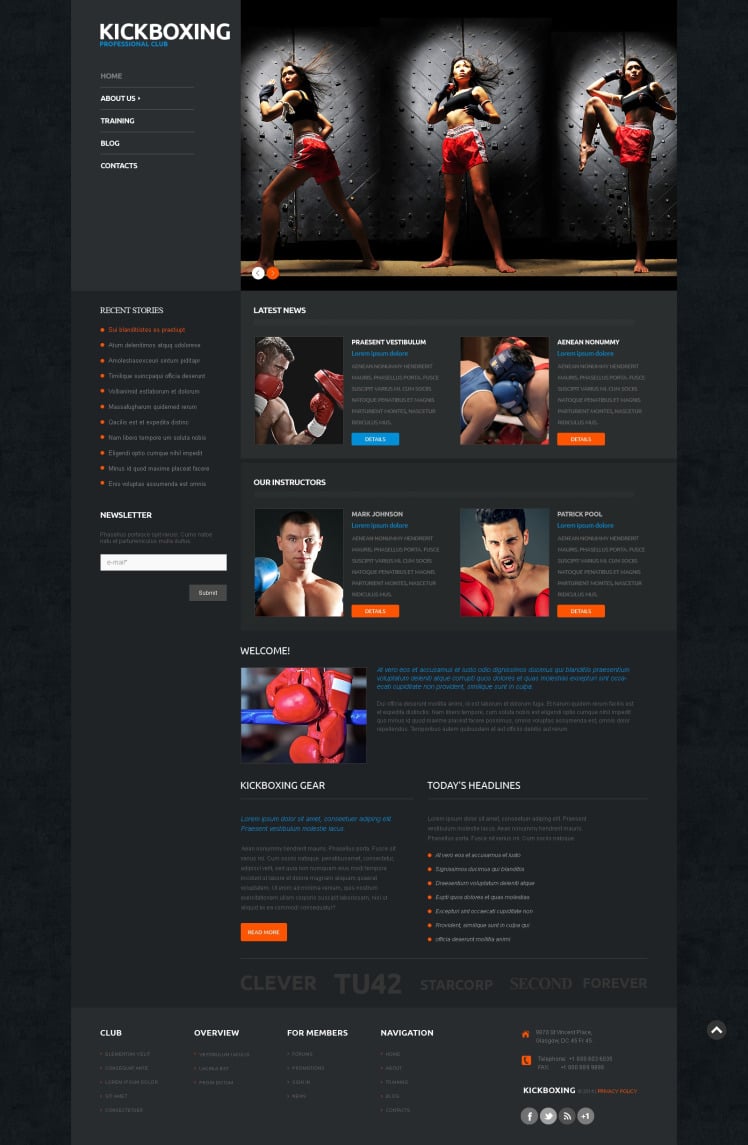 Boxing Responsive WordPress Theme #50122