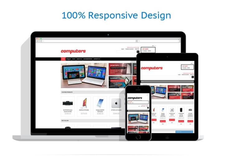 Computer Store Responsive Shopify Theme #50112