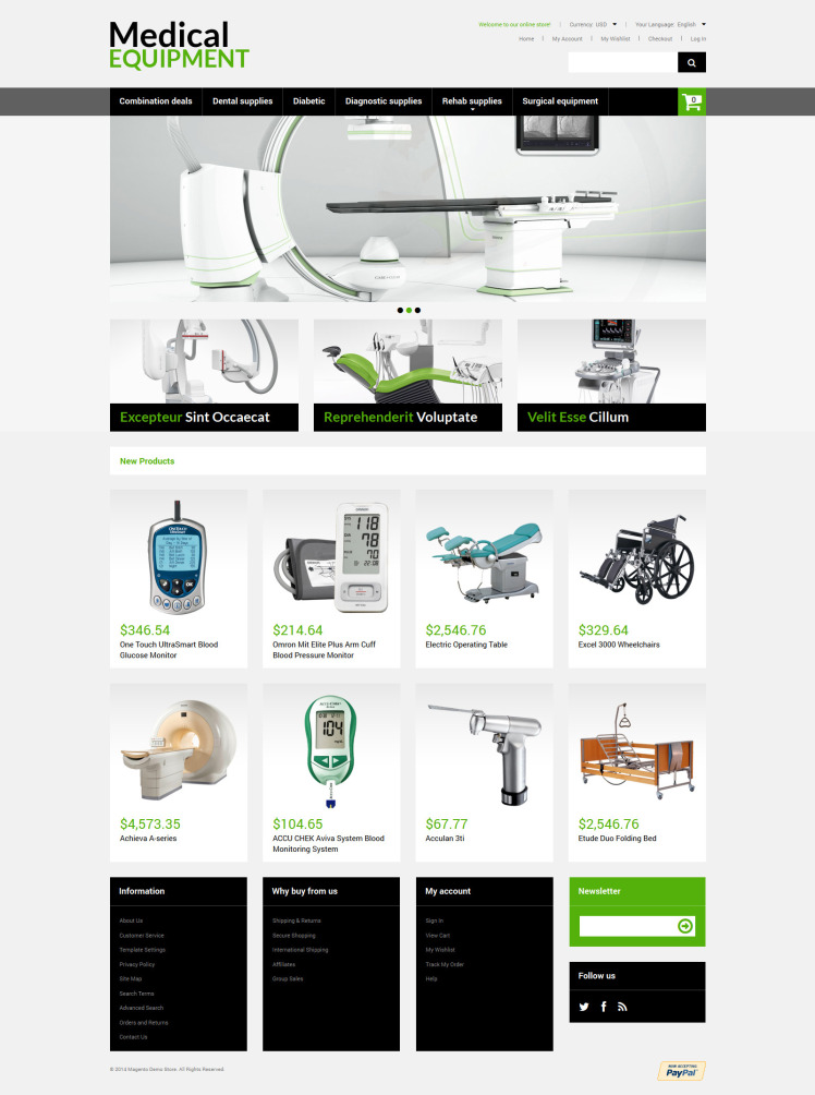 Medical Equipment Magento Themes