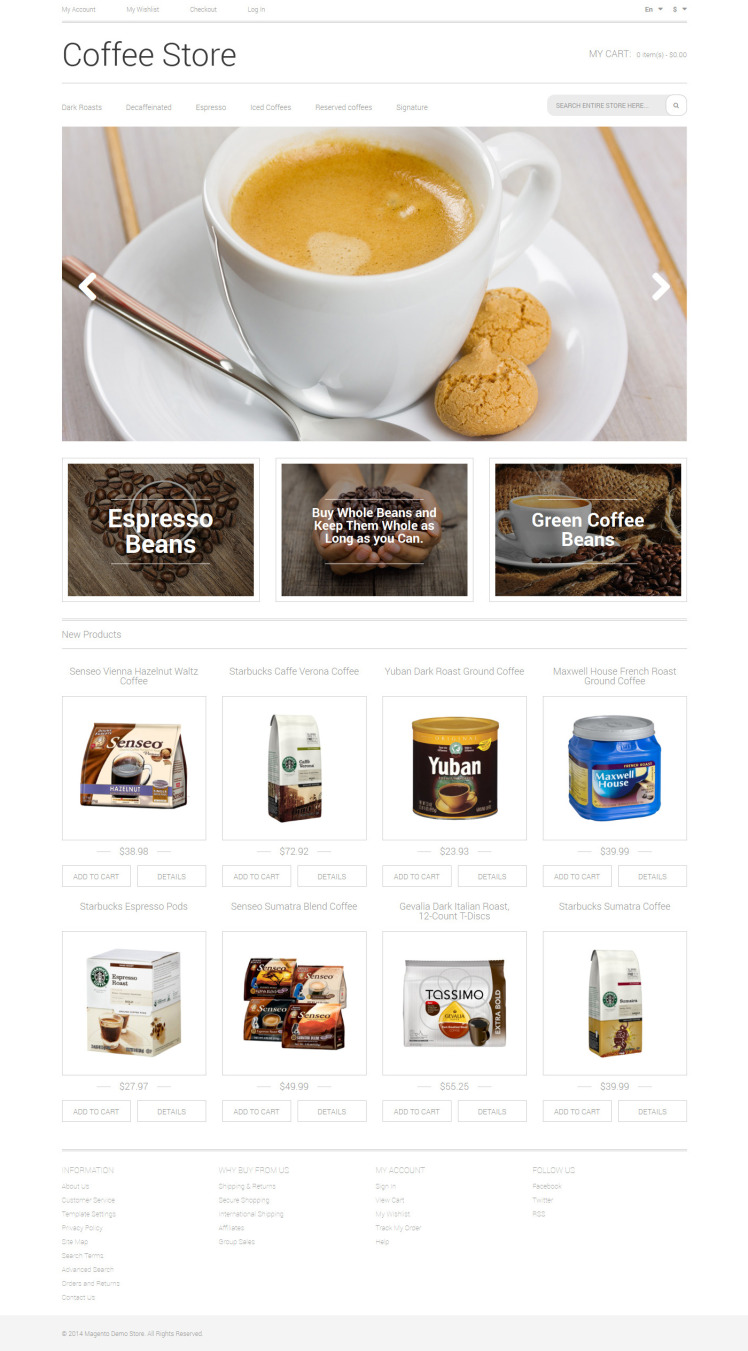 Coffee Aroma Magento Themes