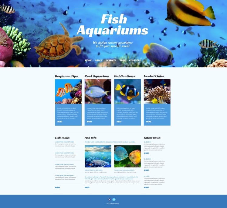 Fish Responsive WordPress Theme #50525