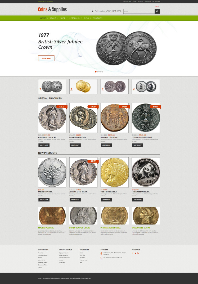 Rarity Coins WooCommerce Theme