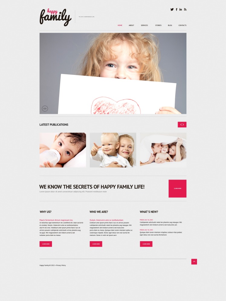 Family Center Responsive WordPress Theme #50612