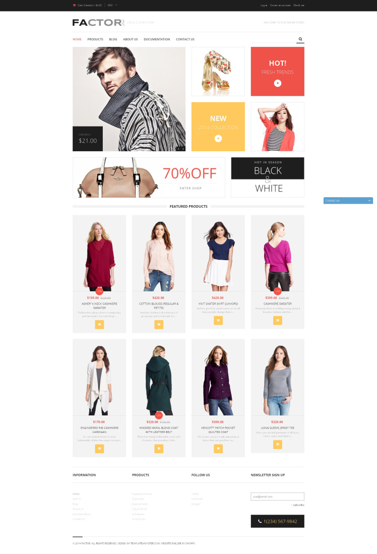 Fashion Store Responsive Shopify Theme #50626