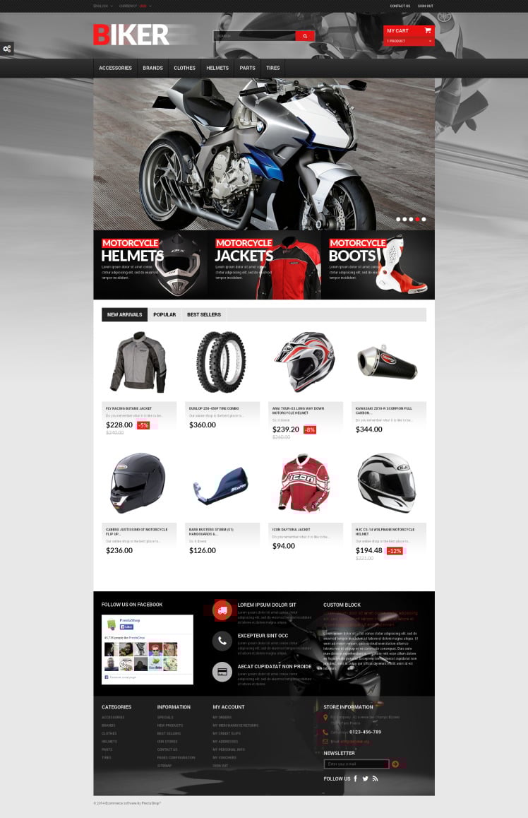 Biker PrestaShop Themes