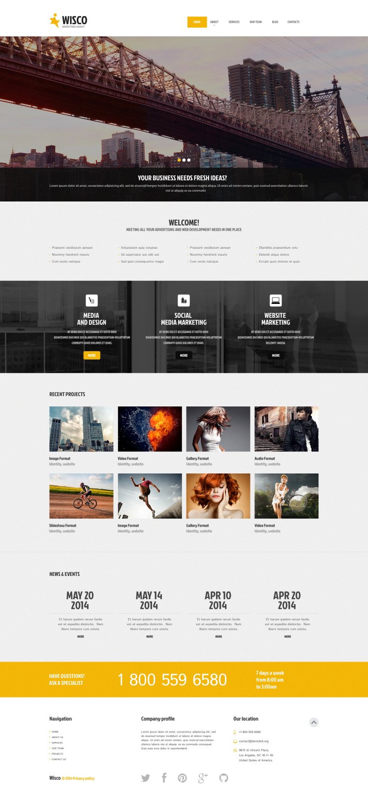 Advertising Agency Responsive WordPress Theme
