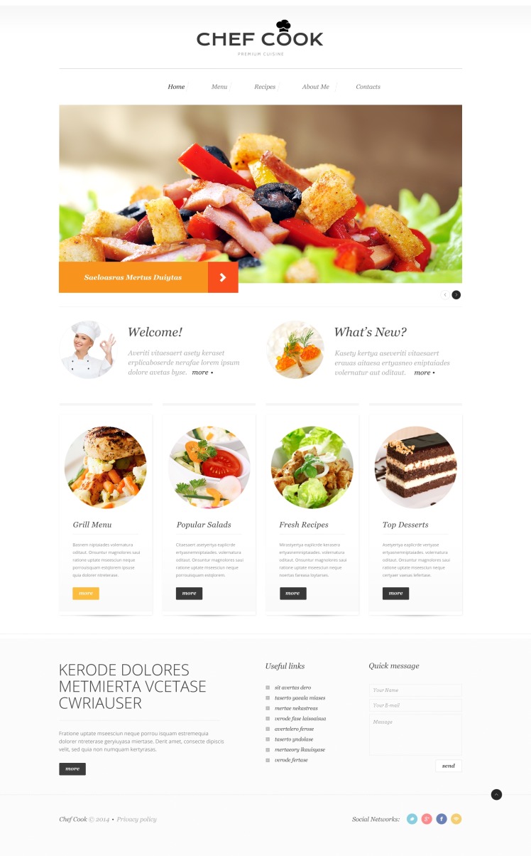 Cooking Responsive Website Template #50904