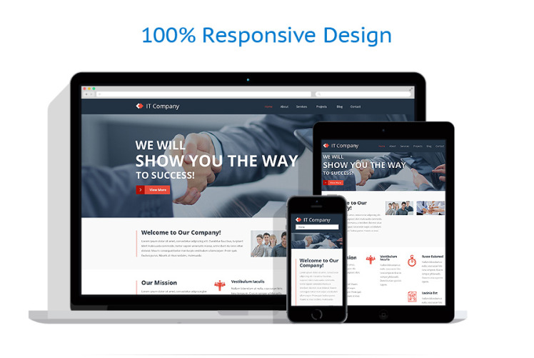 IT Responsive Website Template #50947