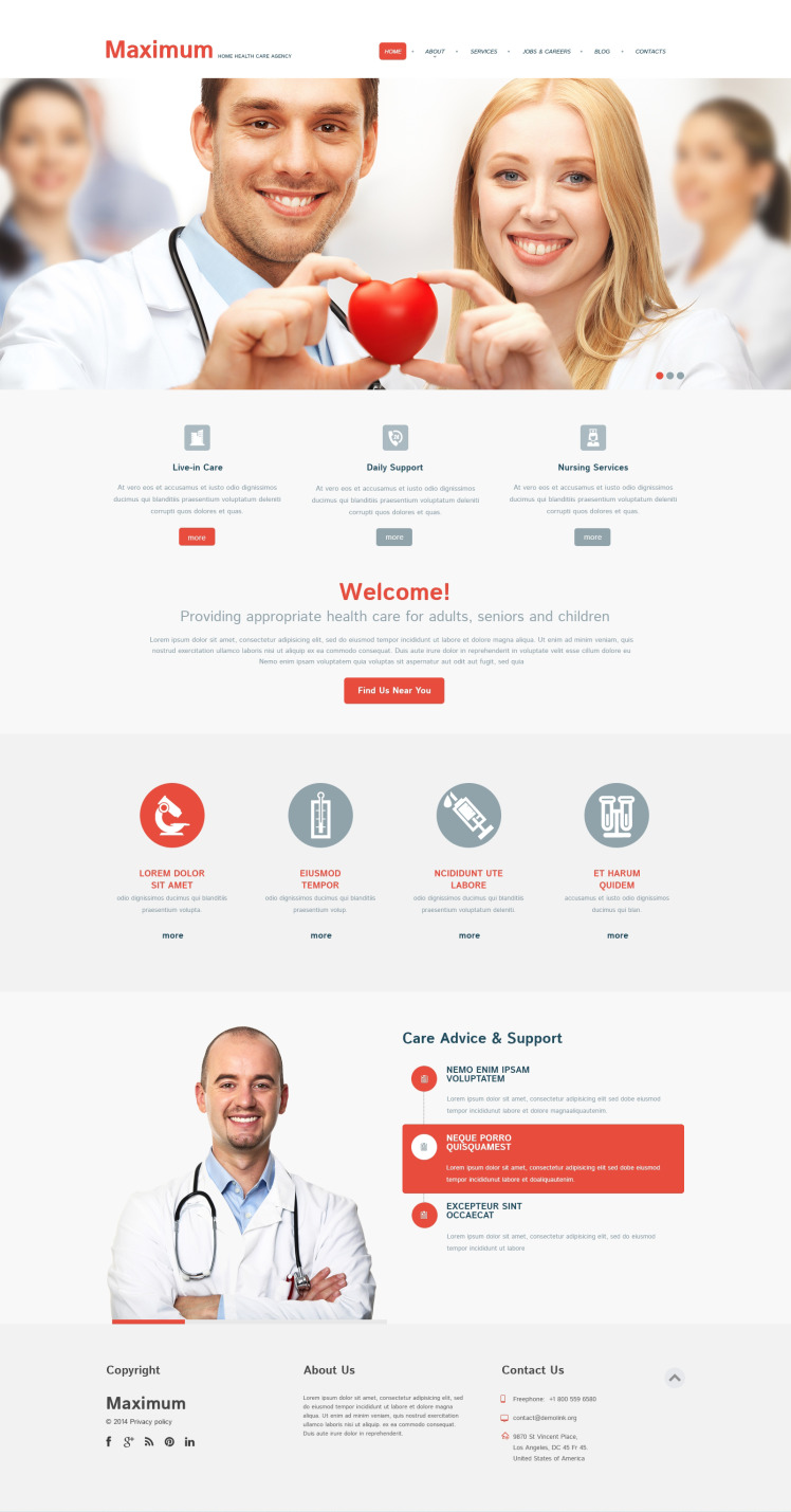 Medical Responsive WordPress Theme #50908
