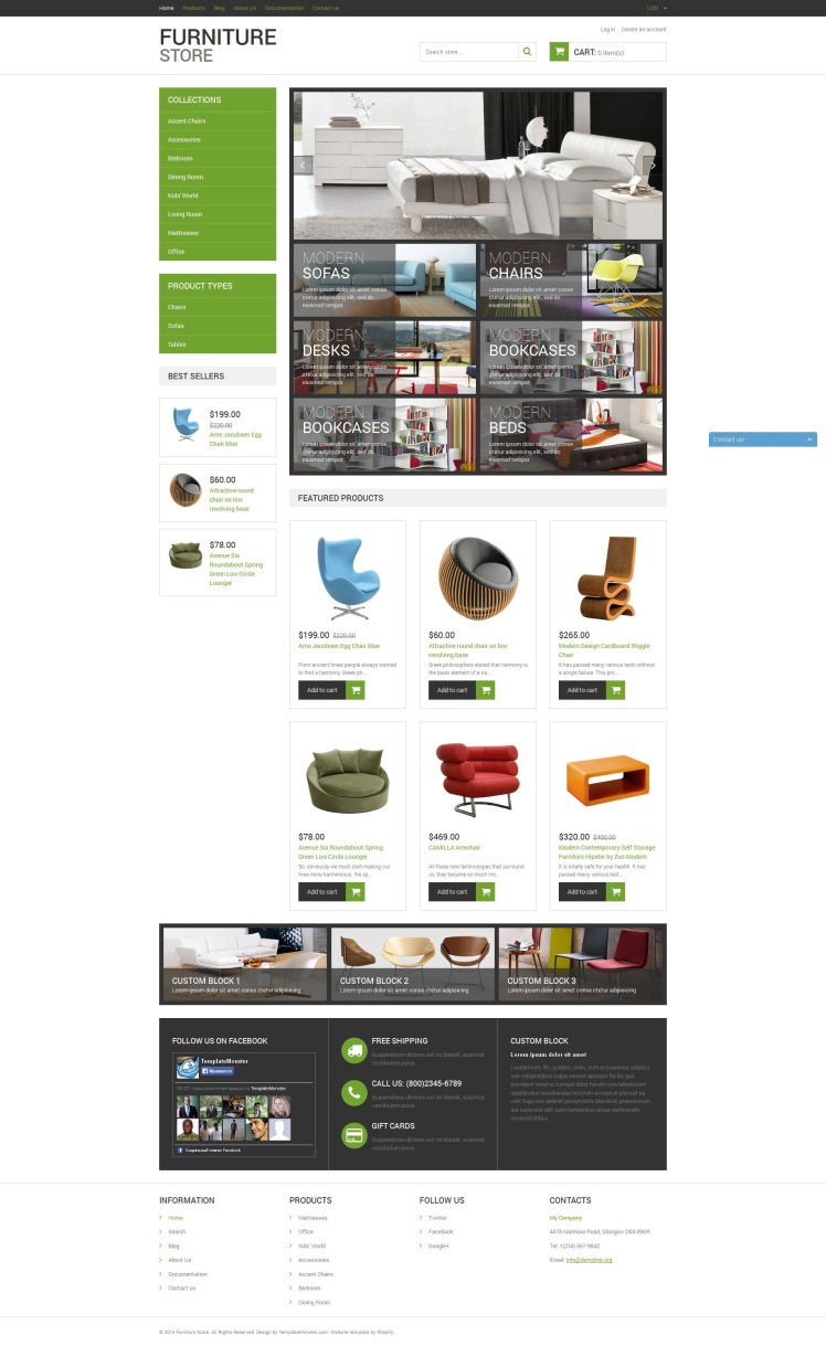 Modern Furniture Shopify Theme #50939