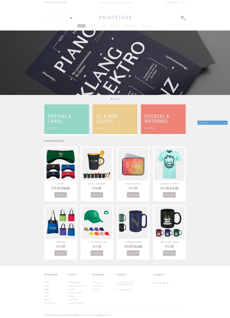 Online Print Shop Shopify Theme #50968