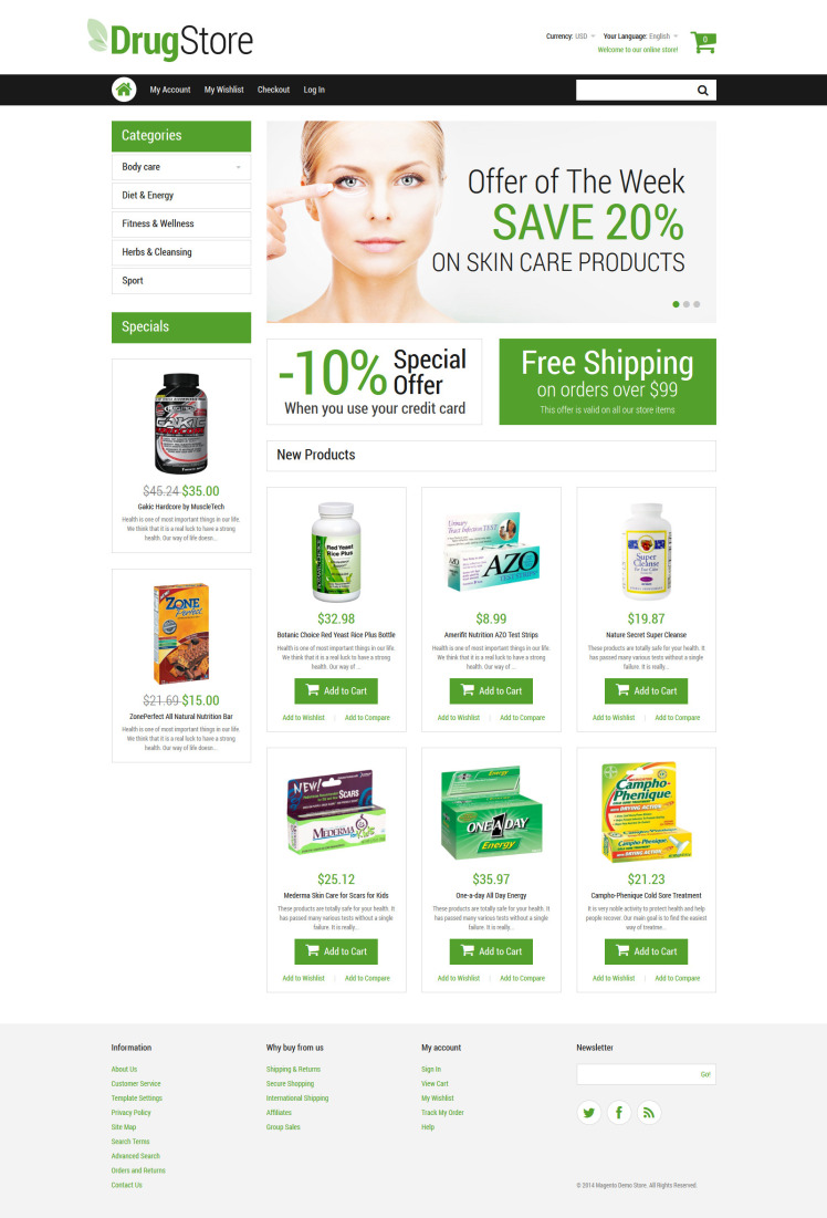 Drugstore Magento Themes