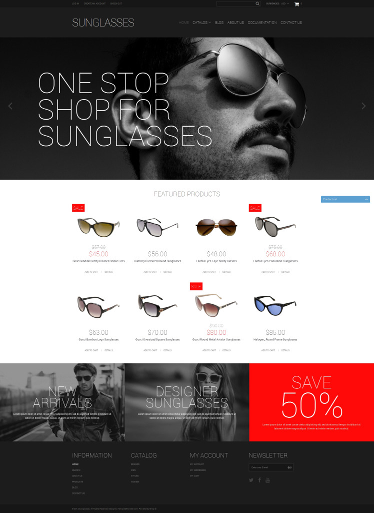 Elegant Sunglasses Shopify Themes