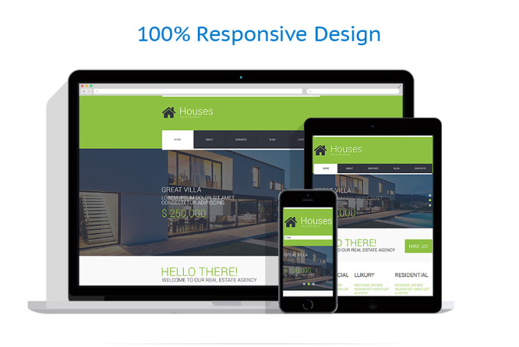 Real Estate Agency Responsive Website Template #51006