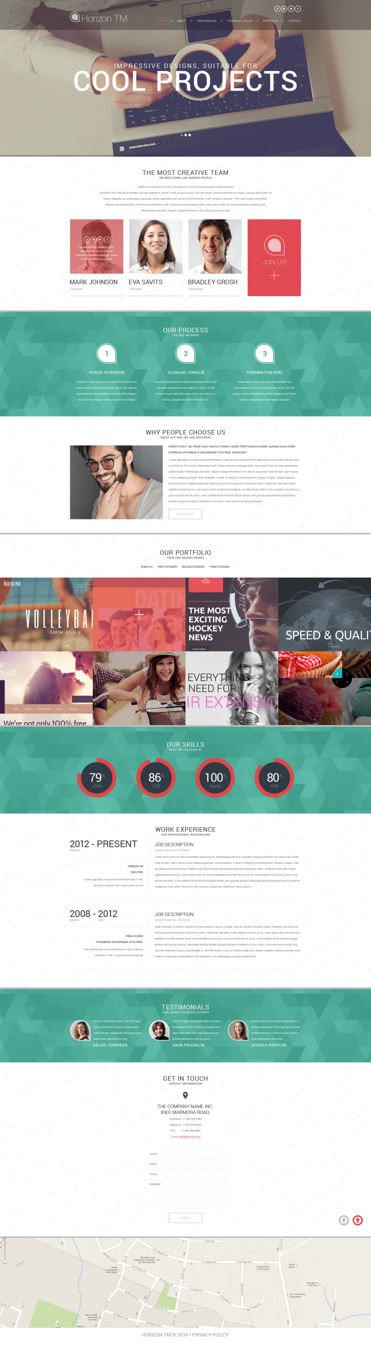 Web Design CV WordPress Theme