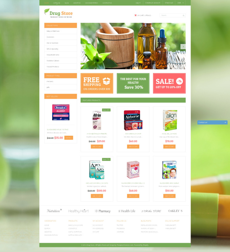 Medical Treatment Substances Shopify Theme #51196