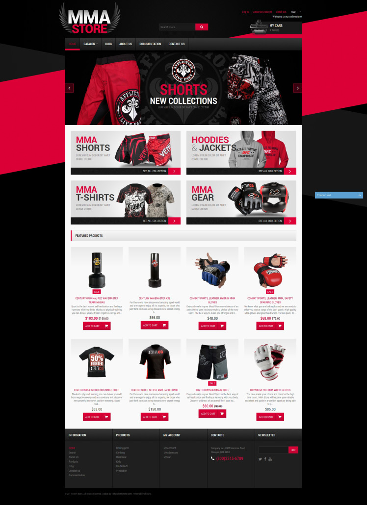 MMA Items Sports Store Shopify Theme #51197