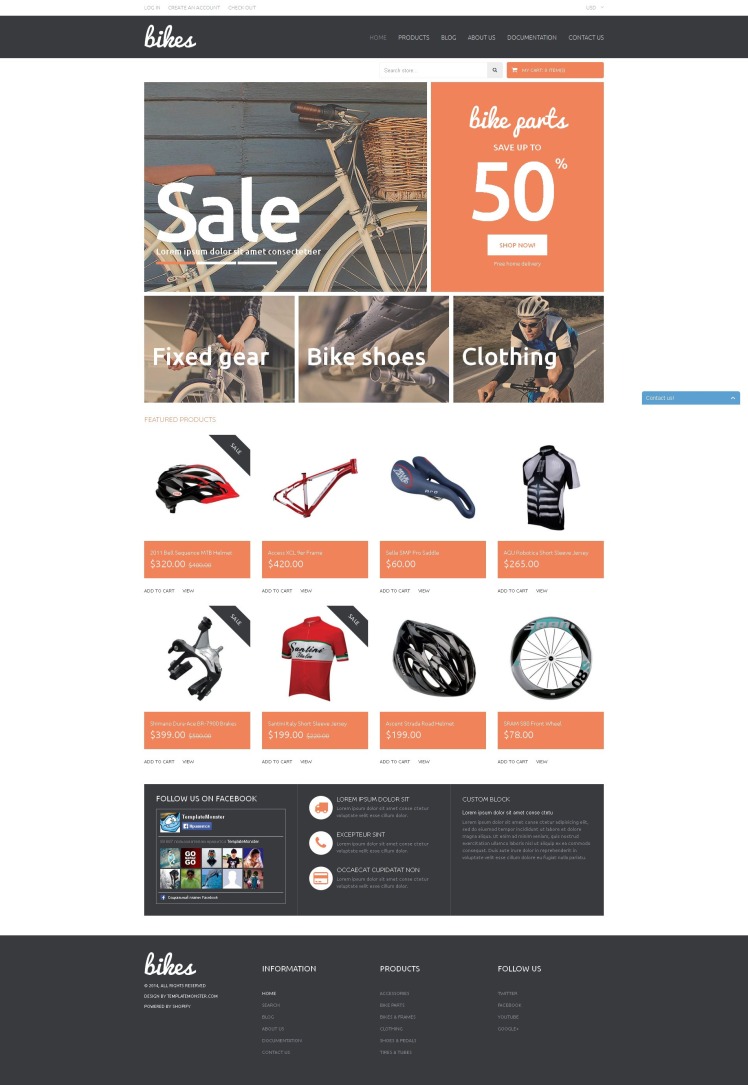 Shopping Bikes Accessories Shopify Theme #51147