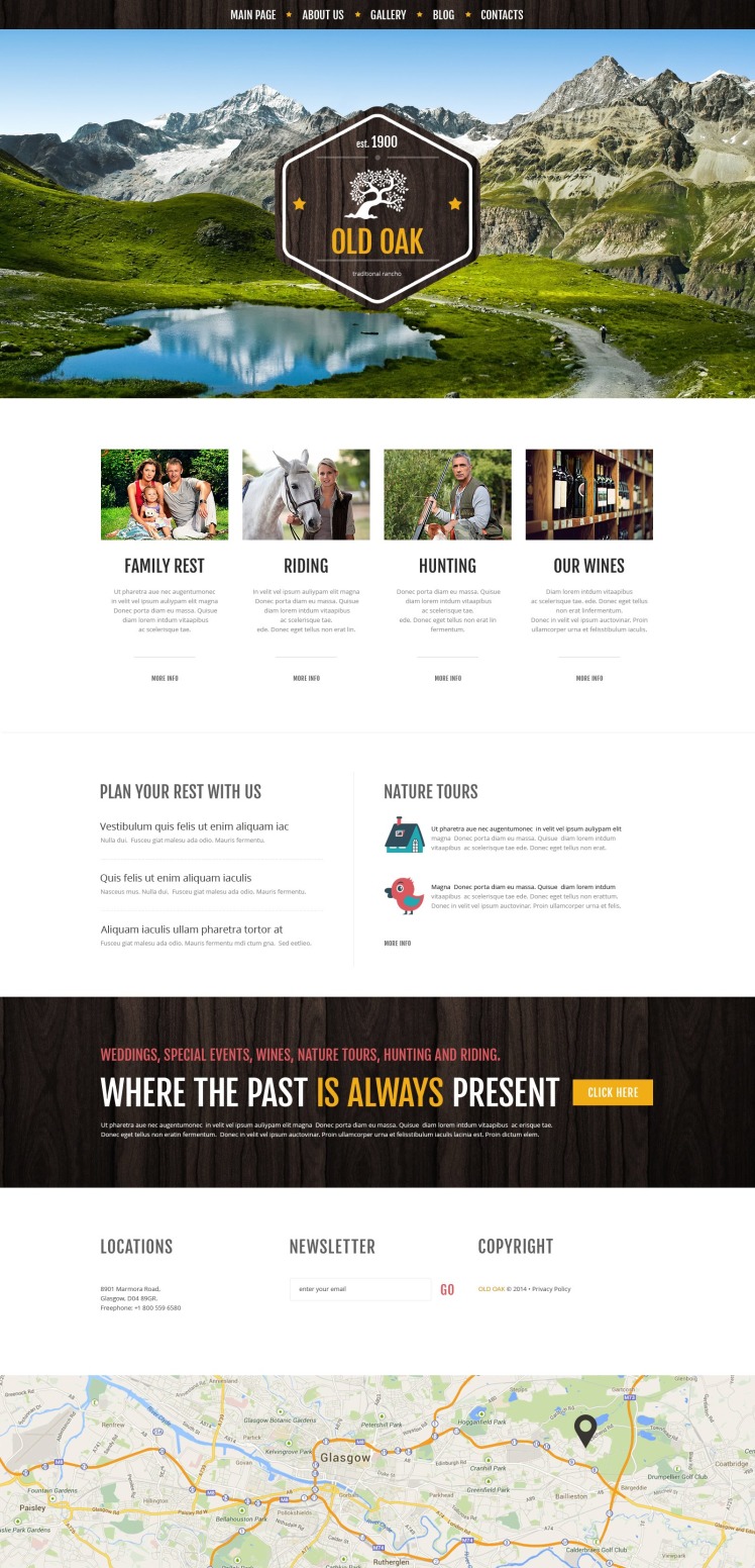 Favorable Ranch Location WordPress Theme