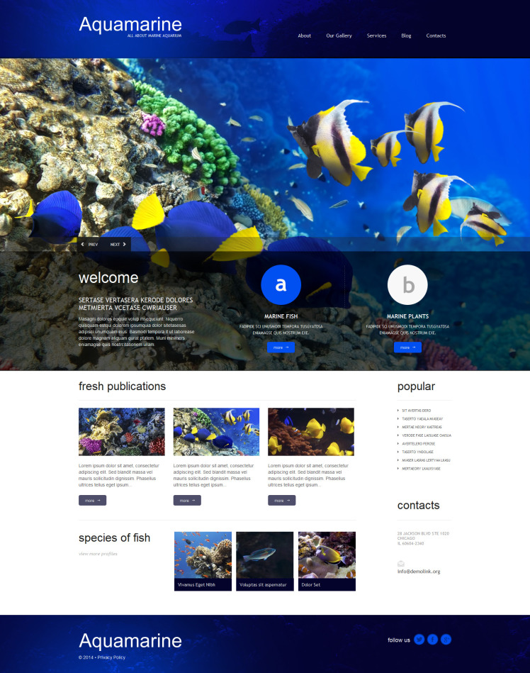 Fish Responsive WordPress Theme