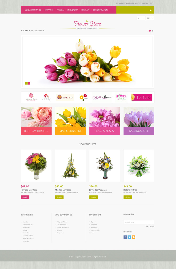 Florists Offerings Magento Themes