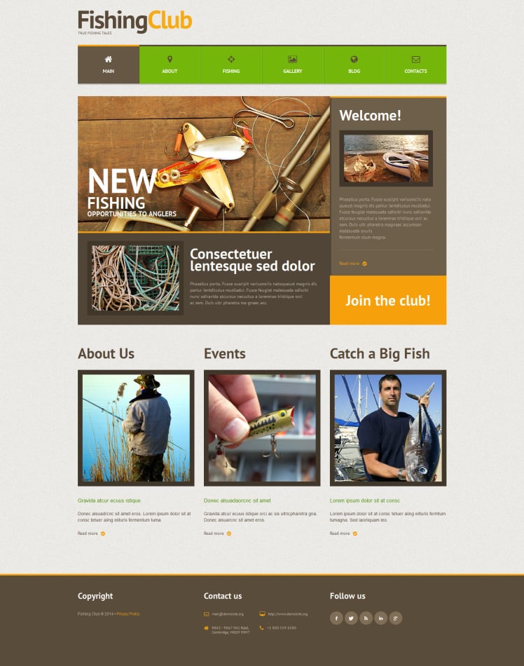 Fishing Responsive WordPress Theme