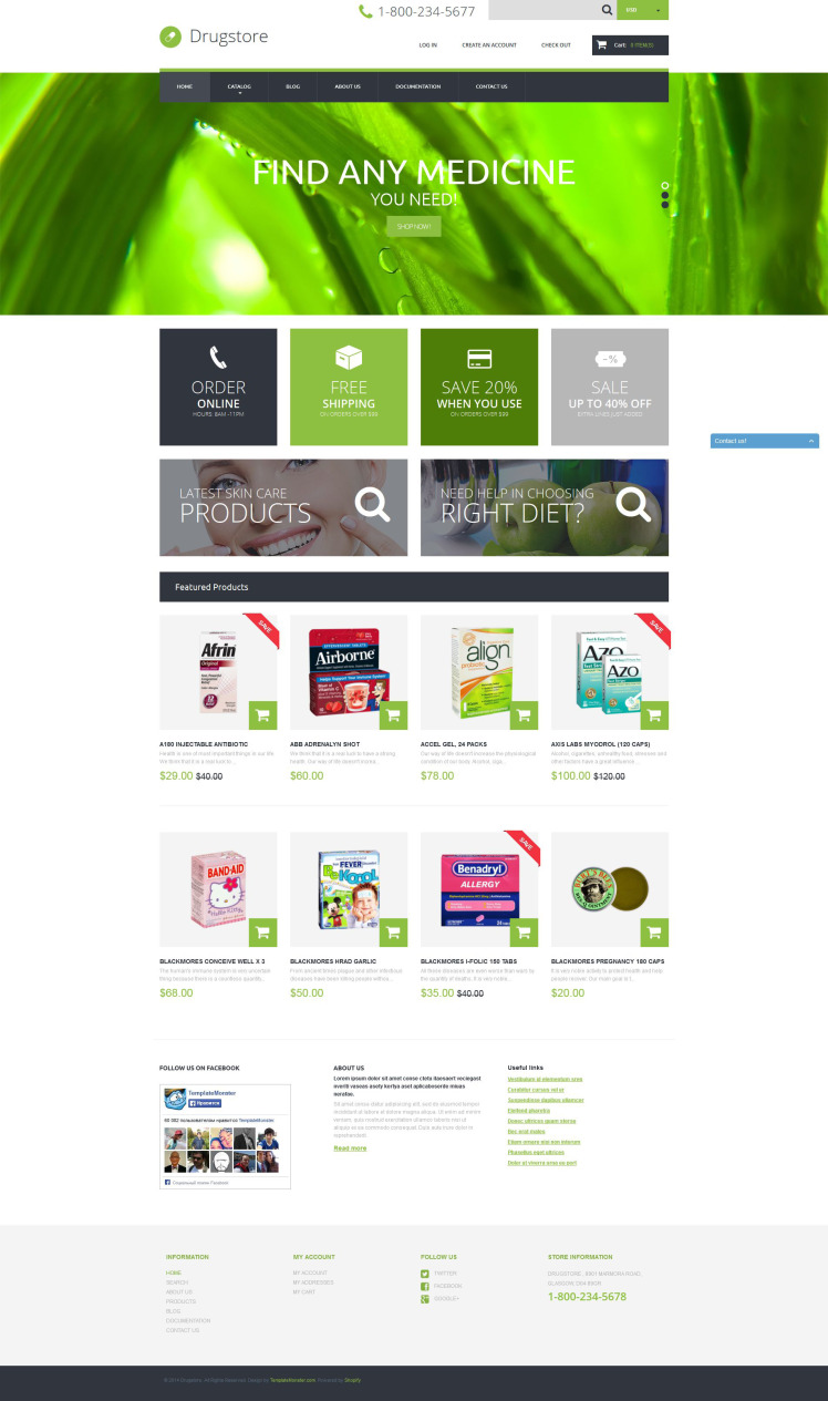 Health Care Drugstore Shopify Theme #51379