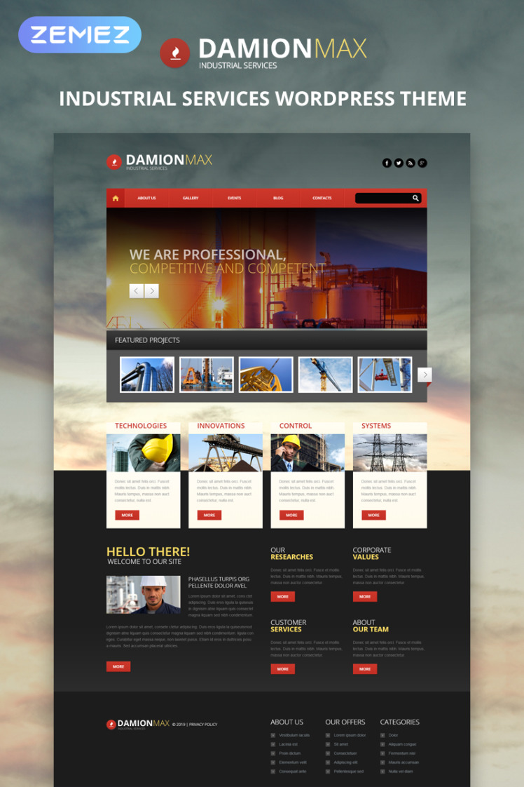 Industrial Responsive WordPress Theme
