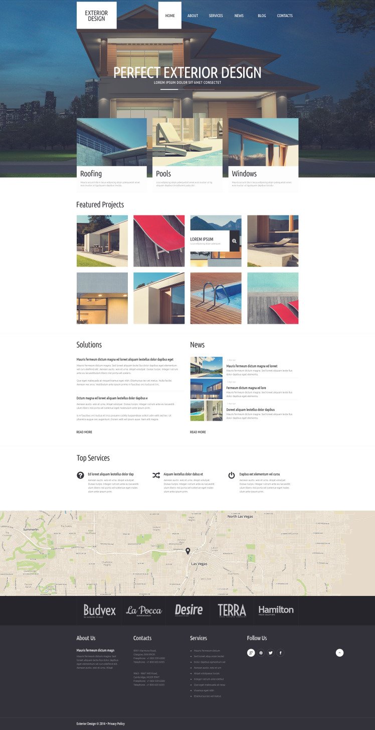 Refined Exterior Design WordPress Themes