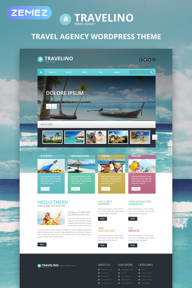 Travel Agency Responsive WordPress Theme