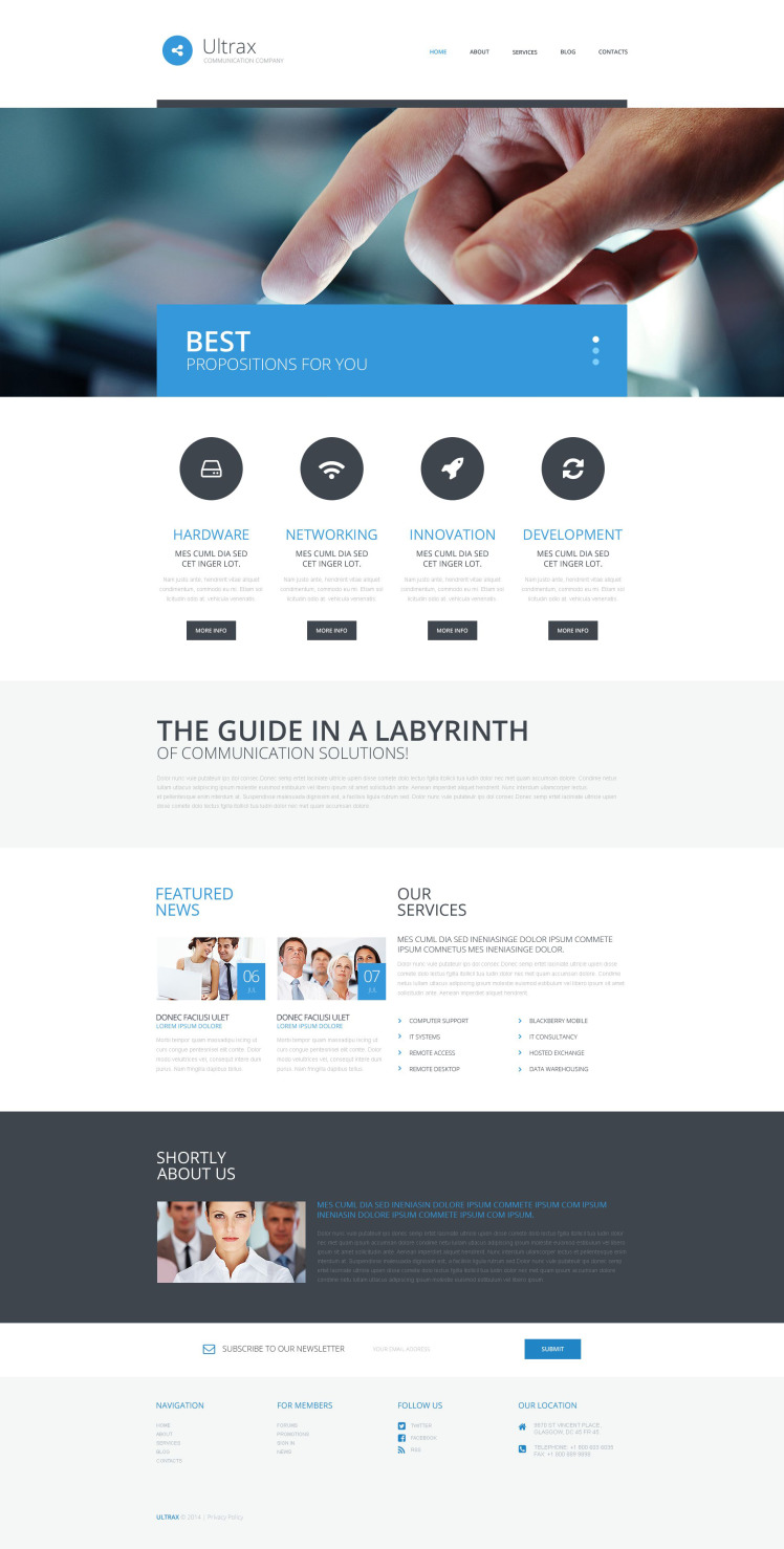 Communications WordPress Themes