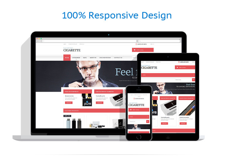 Electronic Cigarettes Shopify Theme #51785