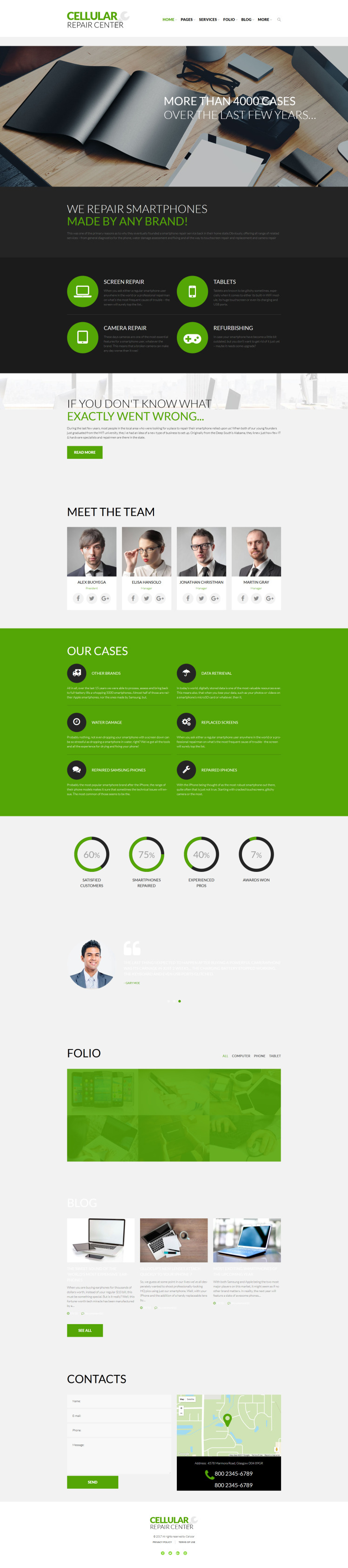 Cellular Repair Center WordPress Themes