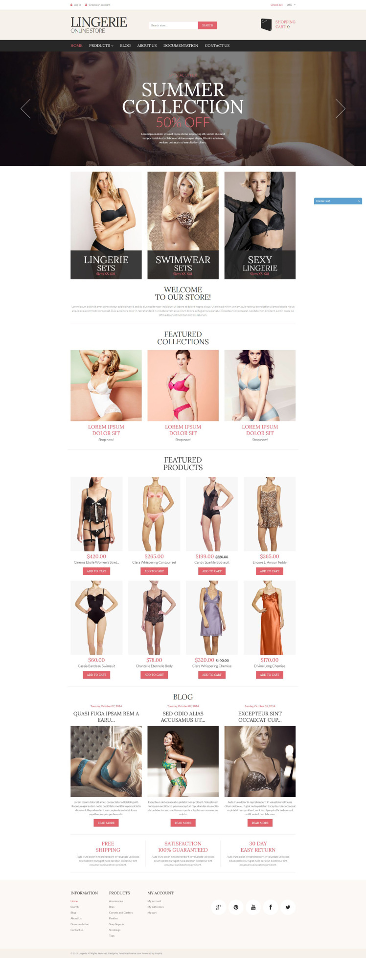 Lingerie Store Shopify Themes