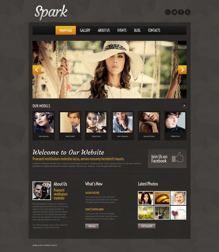 Model Agency WordPress Theme