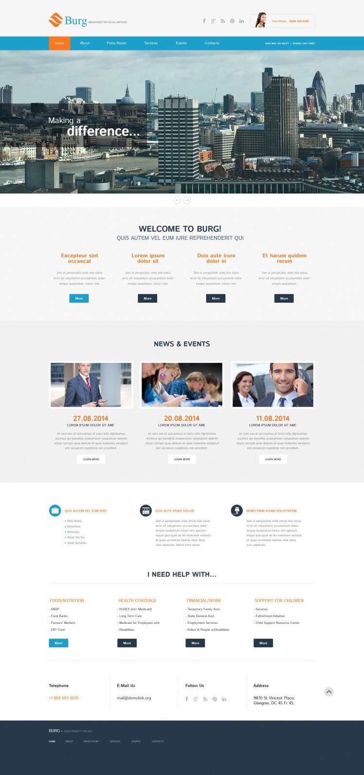 Business Services Responsive WordPress Theme