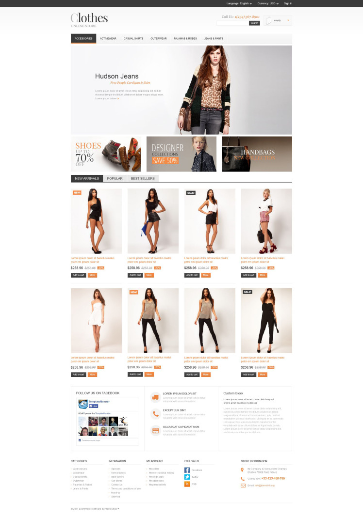 Apparel Store PrestaShop Themes